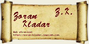 Zoran Kladar vizit kartica